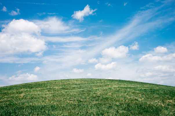 green grass field under white clouds
